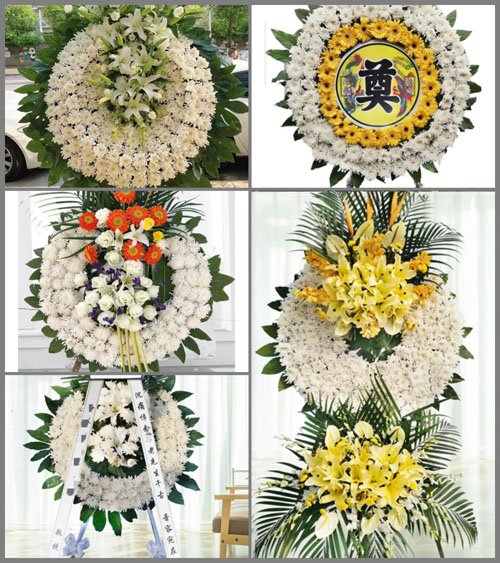 山东济宁微山县留庄镇留庄五村花圈速递